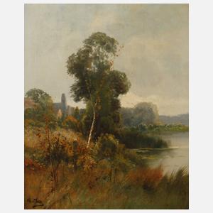 Charles Clair, romantische Landschaft