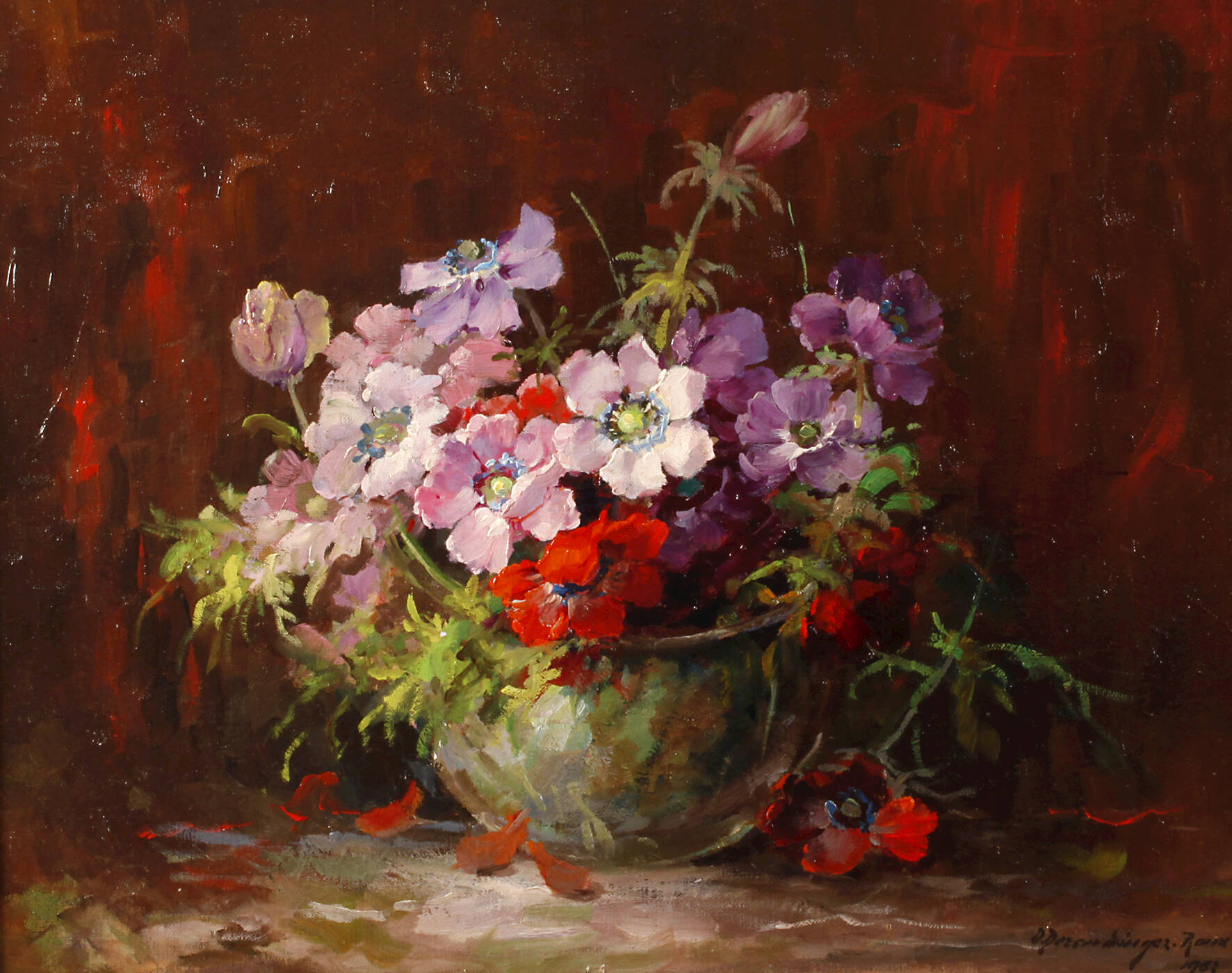 Olga Derendinger-Roux, Anemonenstillleben