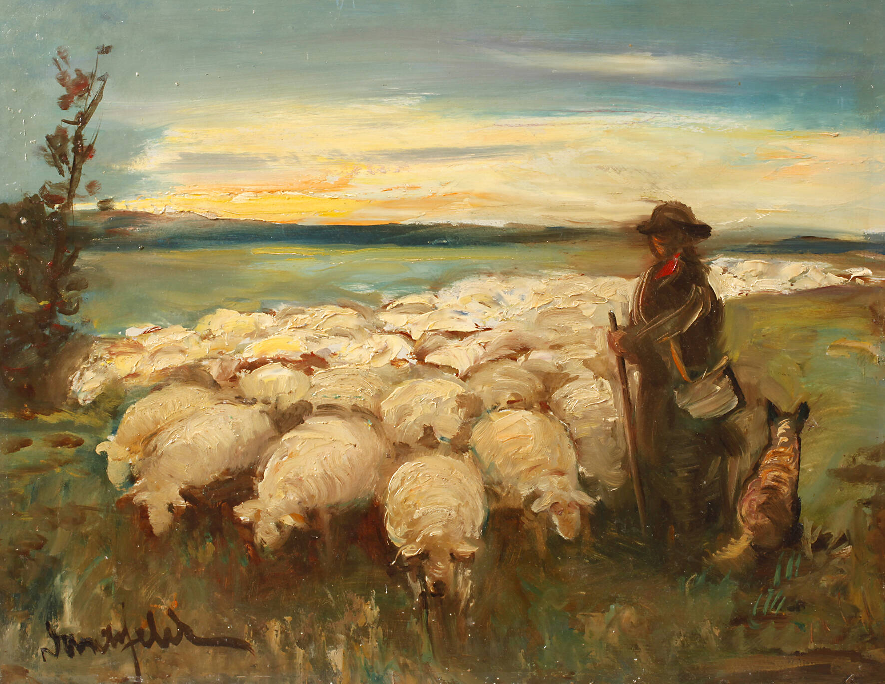 Prof. Georg Albert Dorschfeldt, Schäfer mit Herde