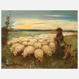 Prof. Georg Albert Dorschfeldt, Schäfer mit Herde