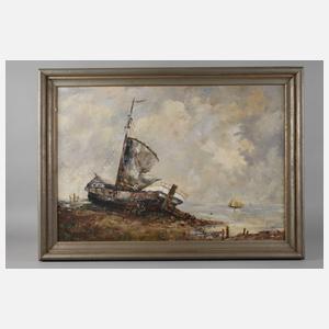 Finsterwald, Segelboot am Strand