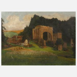H. Forstmeister, An der Kirchenruine