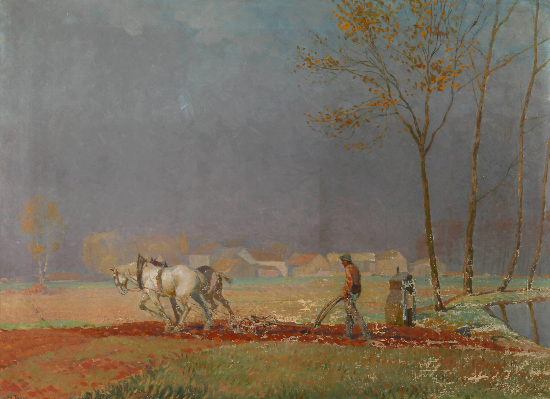 Prof. Max Frey, Pflügender Bauer