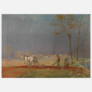 Prof. Max Frey, Pflügender Bauer