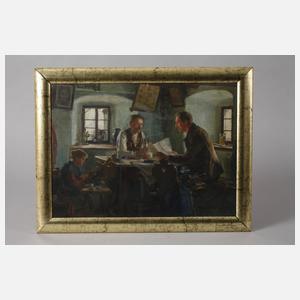 Prof. Hans Götzinger, Häusliche Szene