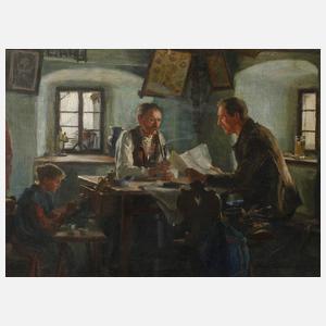 Prof. Hans Götzinger, Häusliche Szene