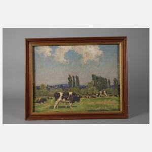 Georg Hänel, Vorgebirgslandschaft mit Kühen
