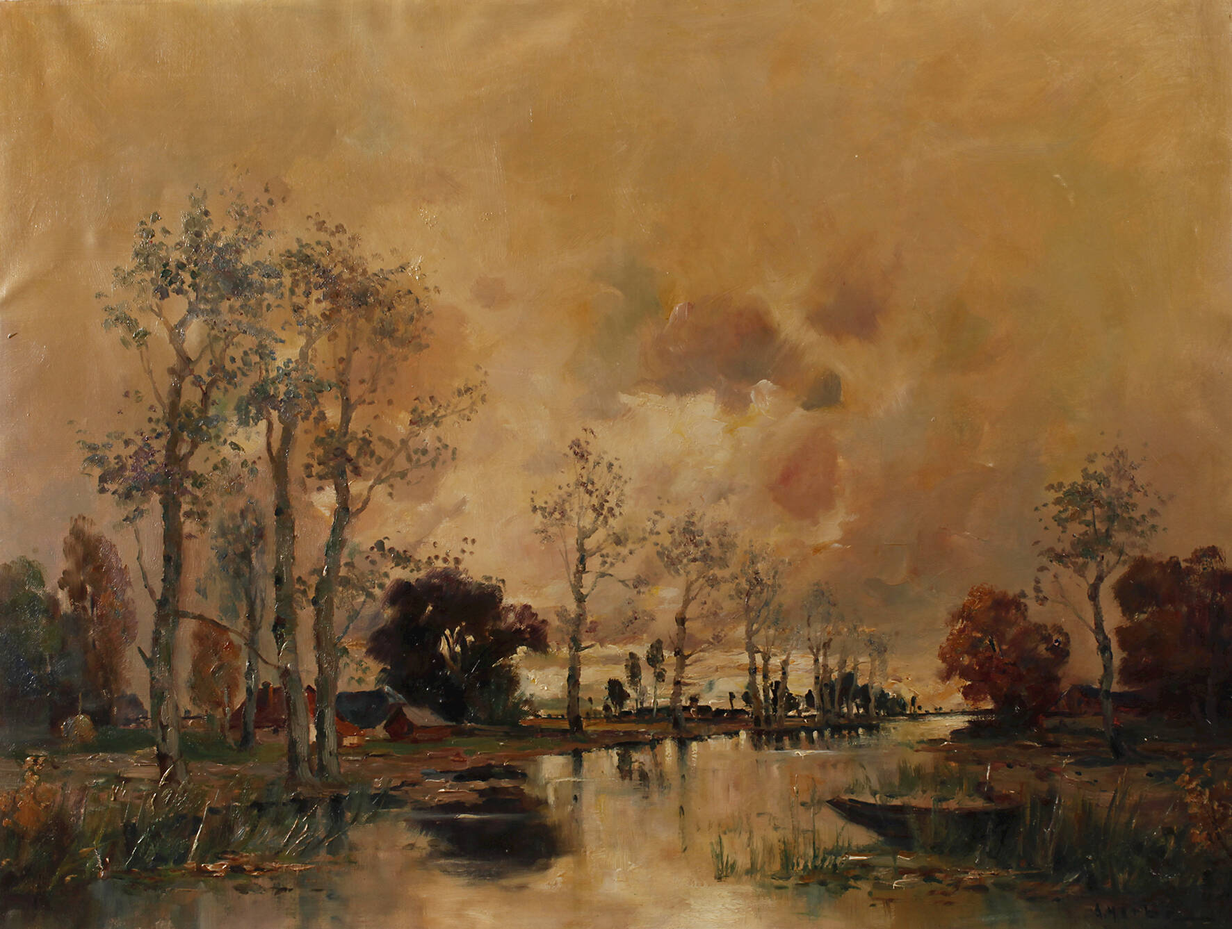 A. Herbe, Flusslandschaft