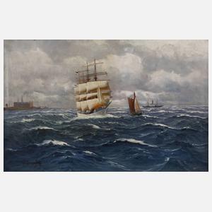 Prof. Alfred Jensen, Dreimaster auf hoher See