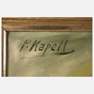 Paul Kapell, Blumenstillleben mit Pfingstrosen