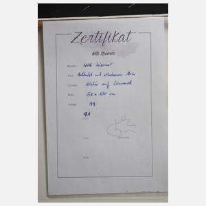 Willy Kissmer, "Halbakt mit erhobenen Arm"