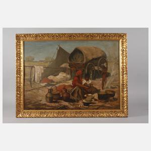 Albin Kölblin, fahrendes Volk bei der Rast