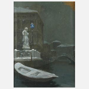 Prof. Carlo Lotti, attr., Winter in Venedig