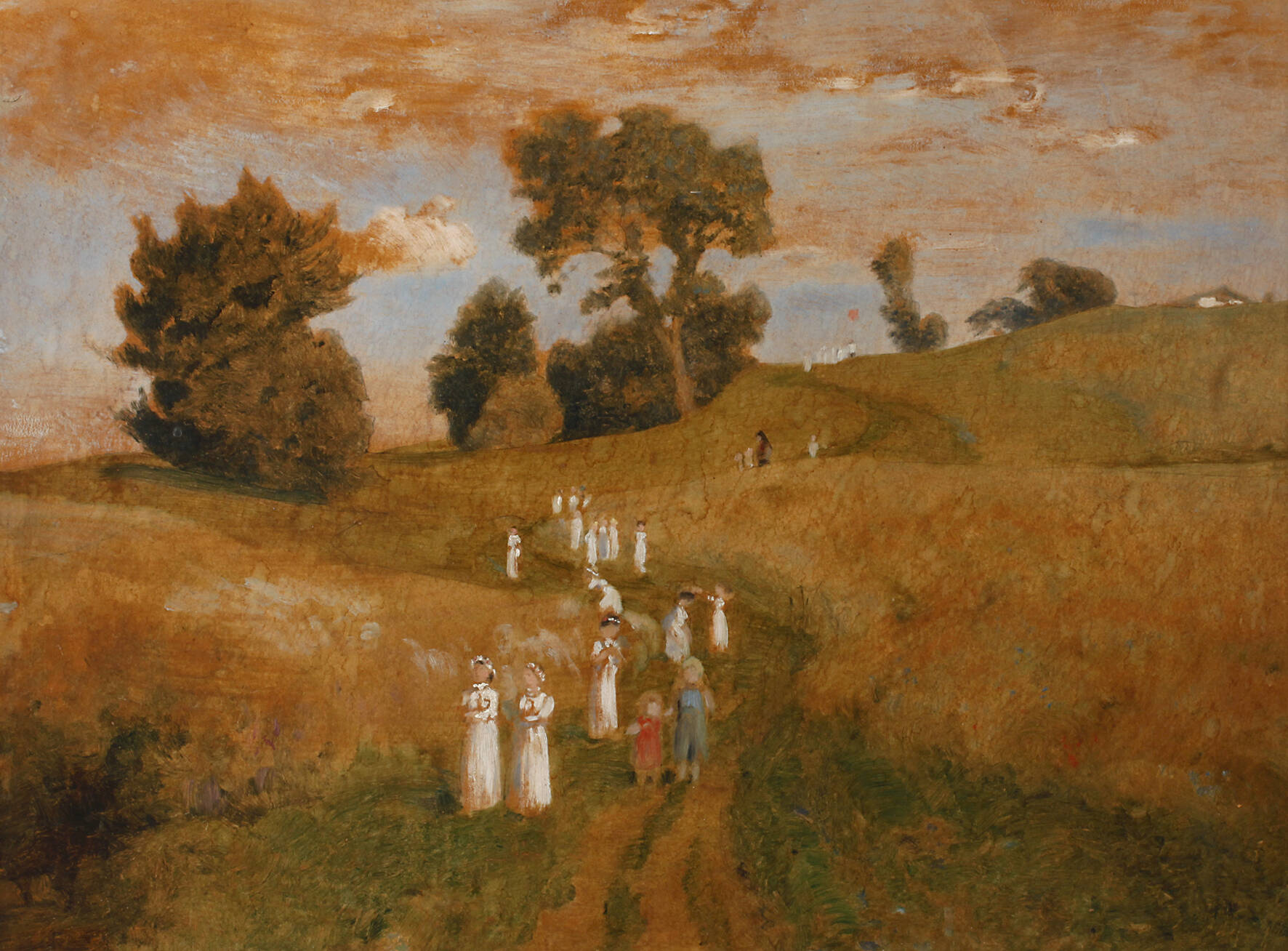 Emil Lugo, attr., "Kinderprozession"