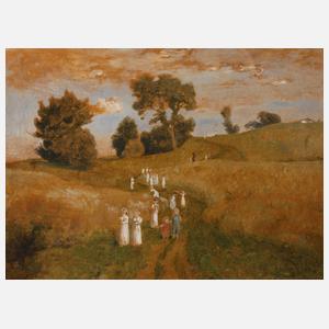 Emil Lugo, attr., "Kinderprozession"