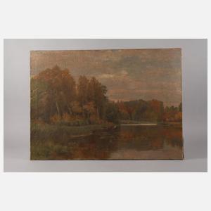 Friedrich Nath, "Pommerscher See mit Enten"