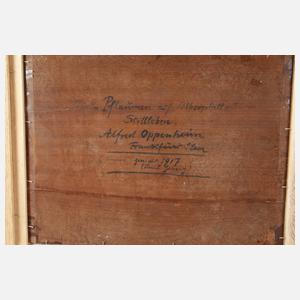 Alfred Oppenheim, "Pflaumen auf Silberplatte"