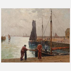 Maurice Pigeon, Hafen in Staint-Vaast-la-Hougue