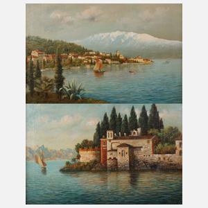Andreas Roth, Zwei Ansichten italienischer Seen