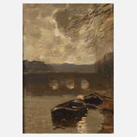 Louis van Soest, attr., Seinebrücke im Mondschein111