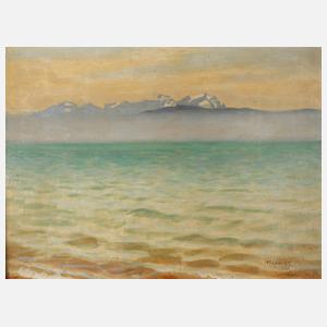 Otto Tillkes, "Bodensee mit Nebelstreif"