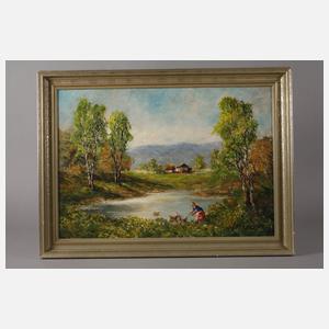 Wolfgang Heinz Unger, Mädchen am Teich