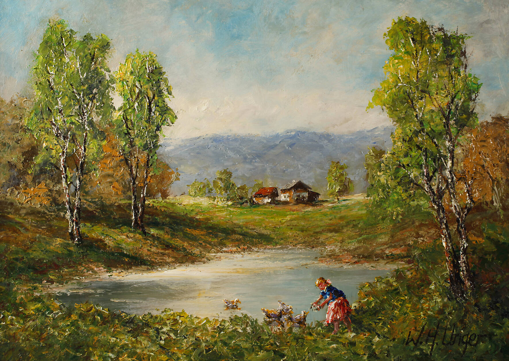 Wolfgang Heinz Unger, Mädchen am Teich