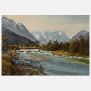 Josef Vogl, "Loisach mit Wettersteingebirge"