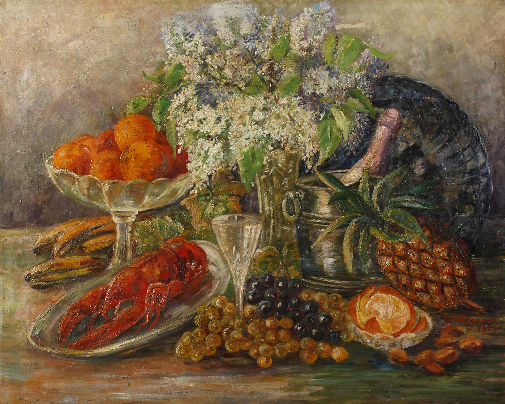 S. Wiegandt, Stillleben mit Hummer