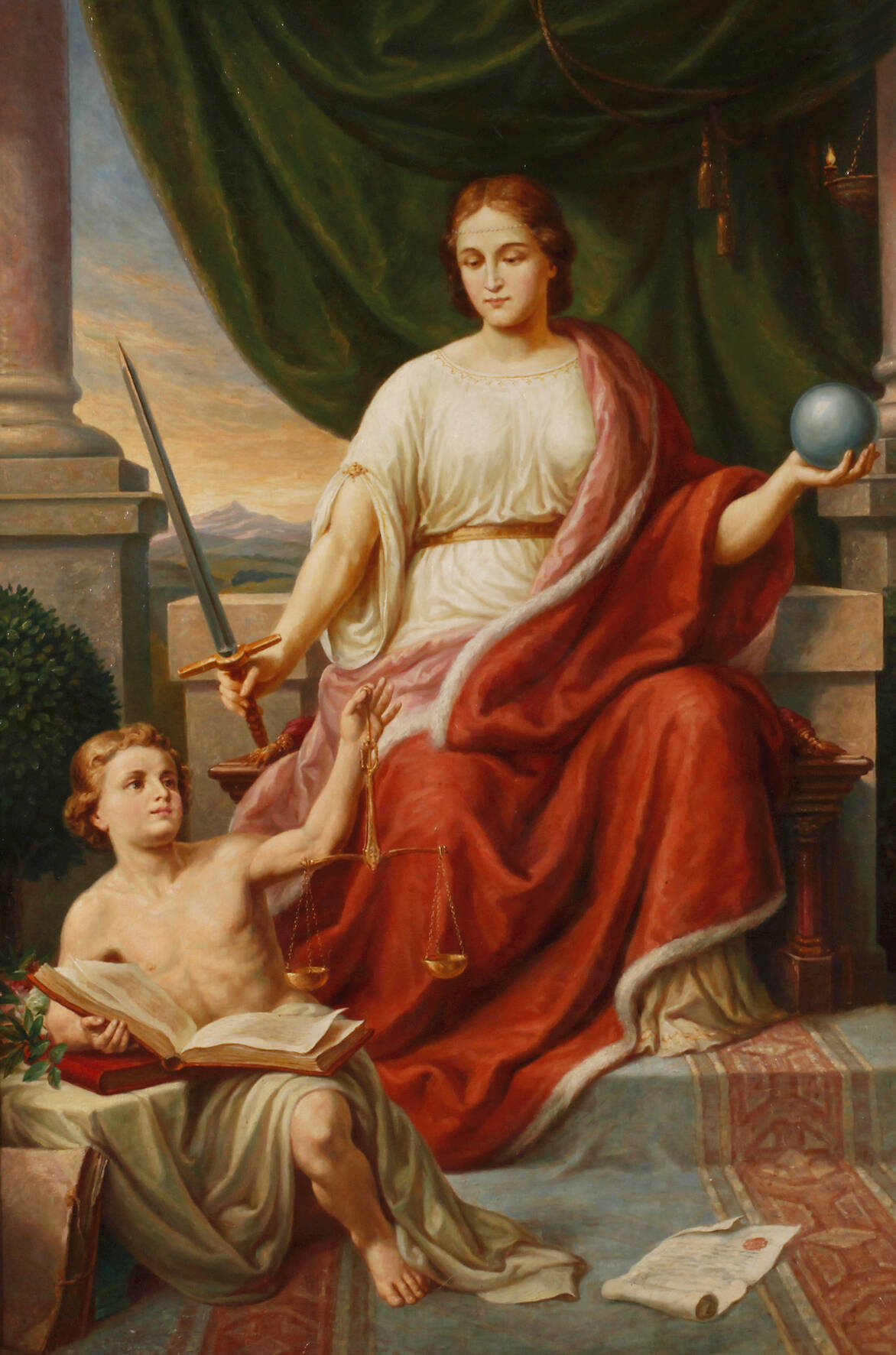 Th. Zappe, Thronende Justitia