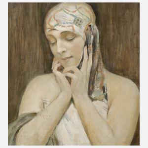 Sinnendes Mädchen, Art déco-Stil