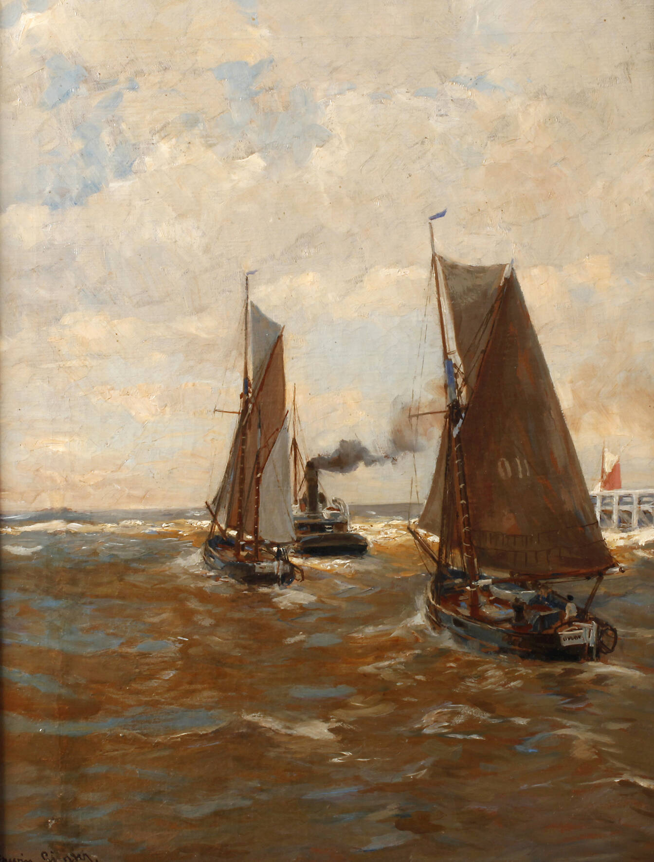 Auslaufende Segelboote