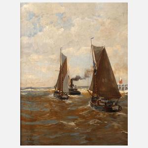 Auslaufende Segelboote