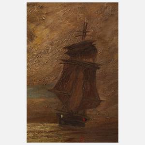 Segelschiff in nächtlicher See