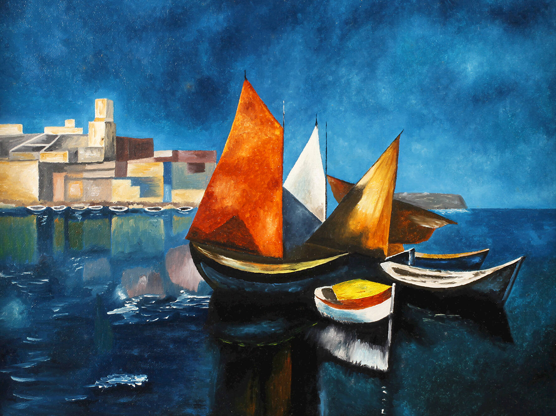 Weiße Stadt am Meer