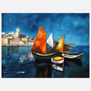 Weiße Stadt am Meer