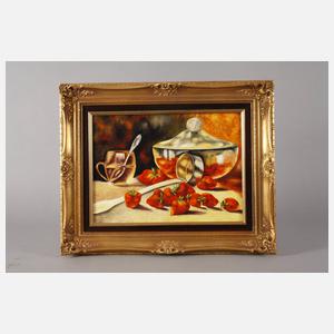 Stillleben mit Erdbeerbowle