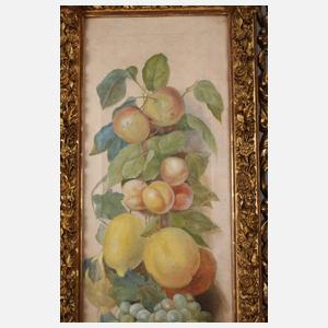 L. Clemens, Früchtegirlande in Prunkrahmen