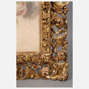 L. Clemens, Früchtegirlande in Prunkrahmen