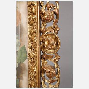 L. Clemens, Früchtegirlande in Prunkrahmen