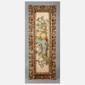 L. Clemens, Früchtegirlande in Prunkrahmen