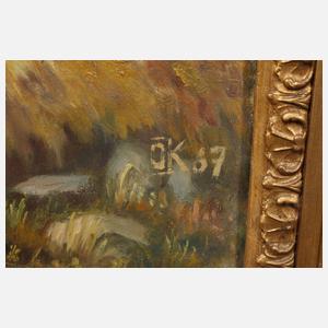 Übergroßer Goldstuckrahmen