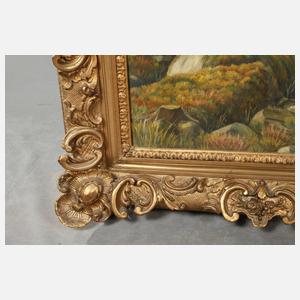 Übergroßer Goldstuckrahmen