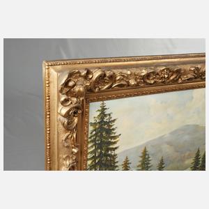 Übergroßer Goldstuckrahmen