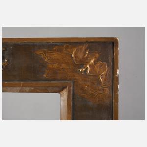 Geschnitzter Jugendstilrahmen mit Fledermaus