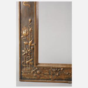 Geschnitzter Jugendstilrahmen mit Fledermaus