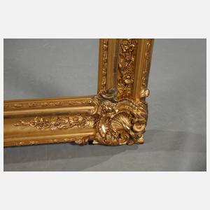 Zwei üppige Biedermeier-Goldstuckleisten