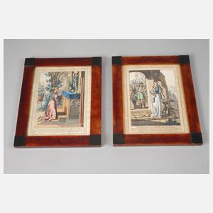 Sieben Biedermeierrahmen