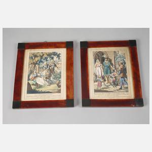 Sieben Biedermeierrahmen