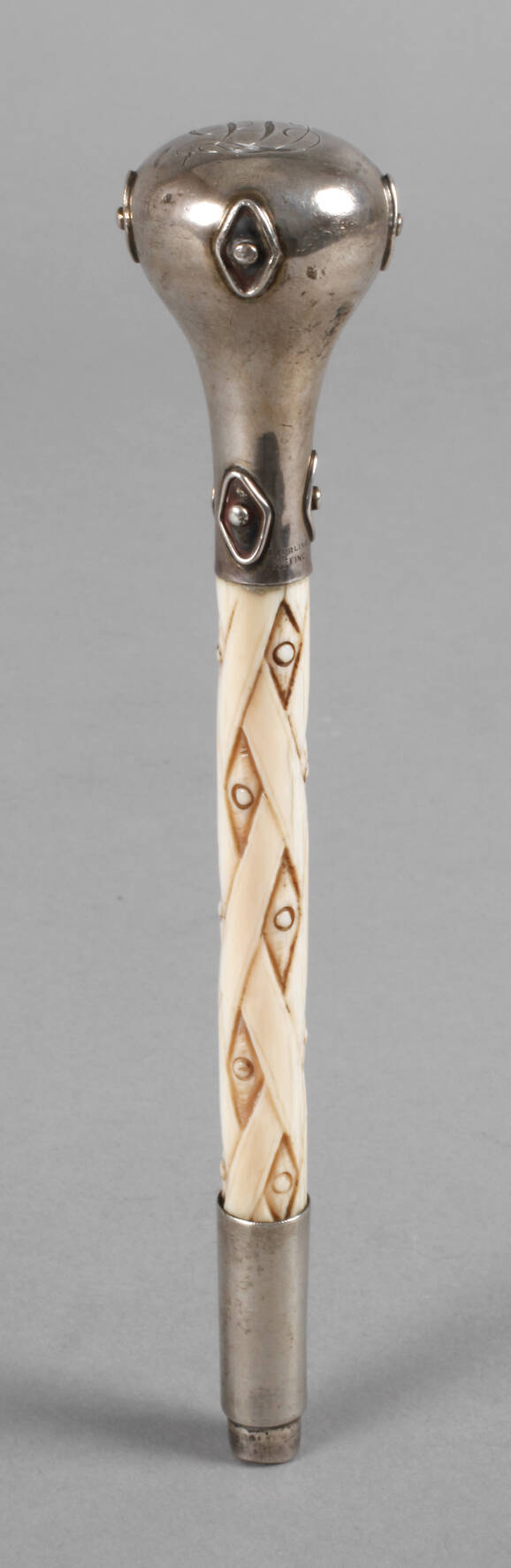 Spazierstockgriff Silber